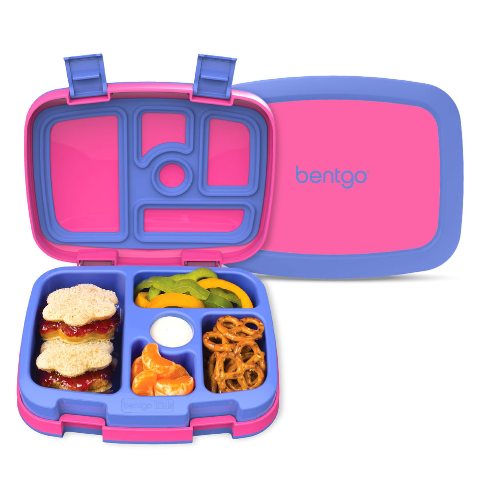 Bentgo Kids 5-compartment Bento lunch box keeps meals organized for school.