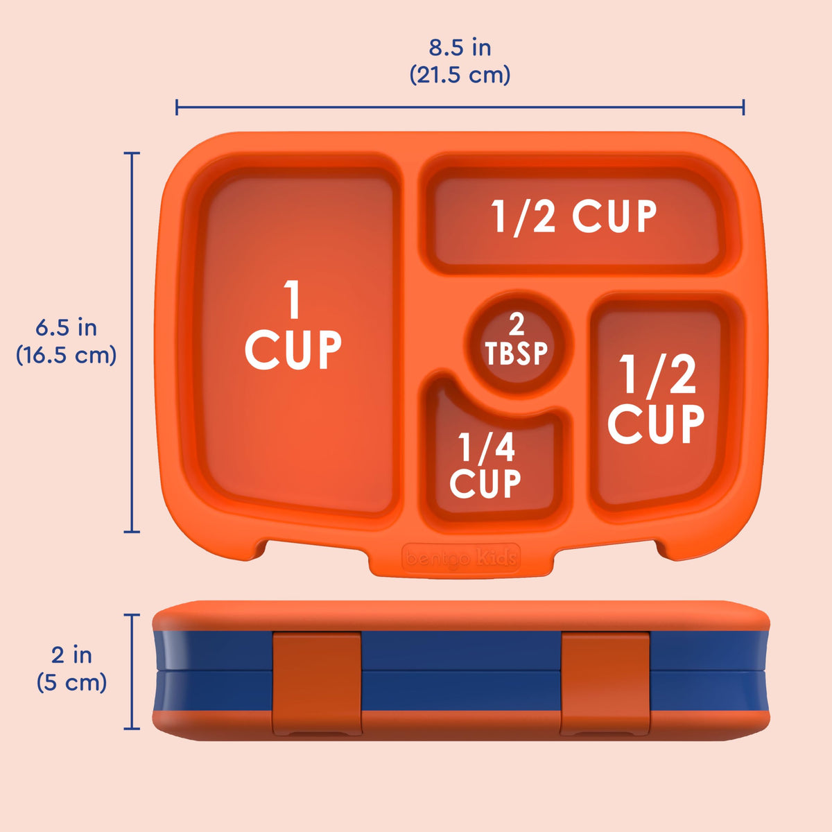 Bentgo Kids compact lunch box fits neatly in backpacks.