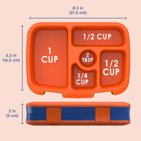Bentgo Kids compact lunch box fits neatly in backpacks.