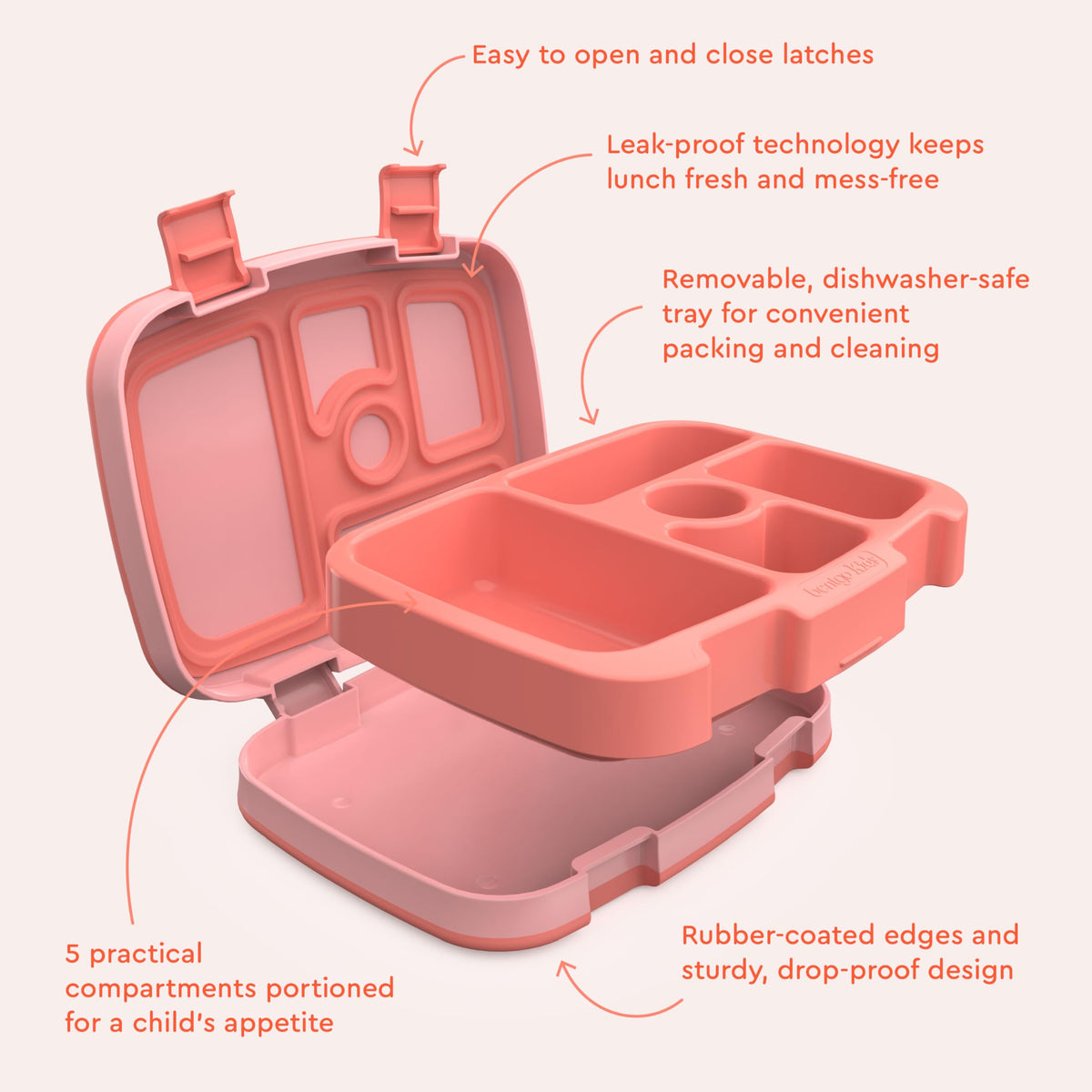 Bentgo Kids dishwasher-safe lunch box for easy cleanup after meals