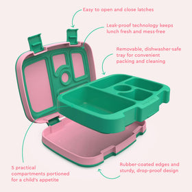 Bentgo Kids dishwasher-safe design simplifies cleanup after school lunches.