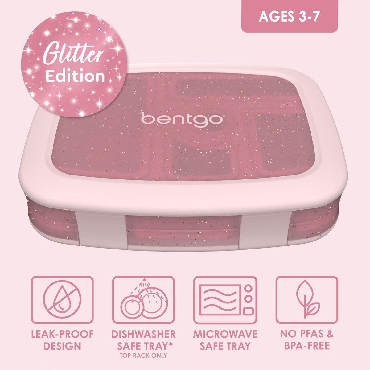 Bentgo Kids drop-proof design with rubber edges withstands busy kids on the go.
