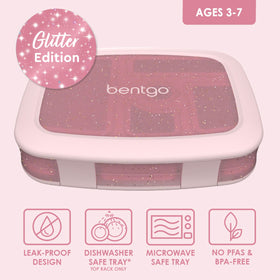 Bentgo Kids drop-proof design with rubber edges withstands busy kids on the go.