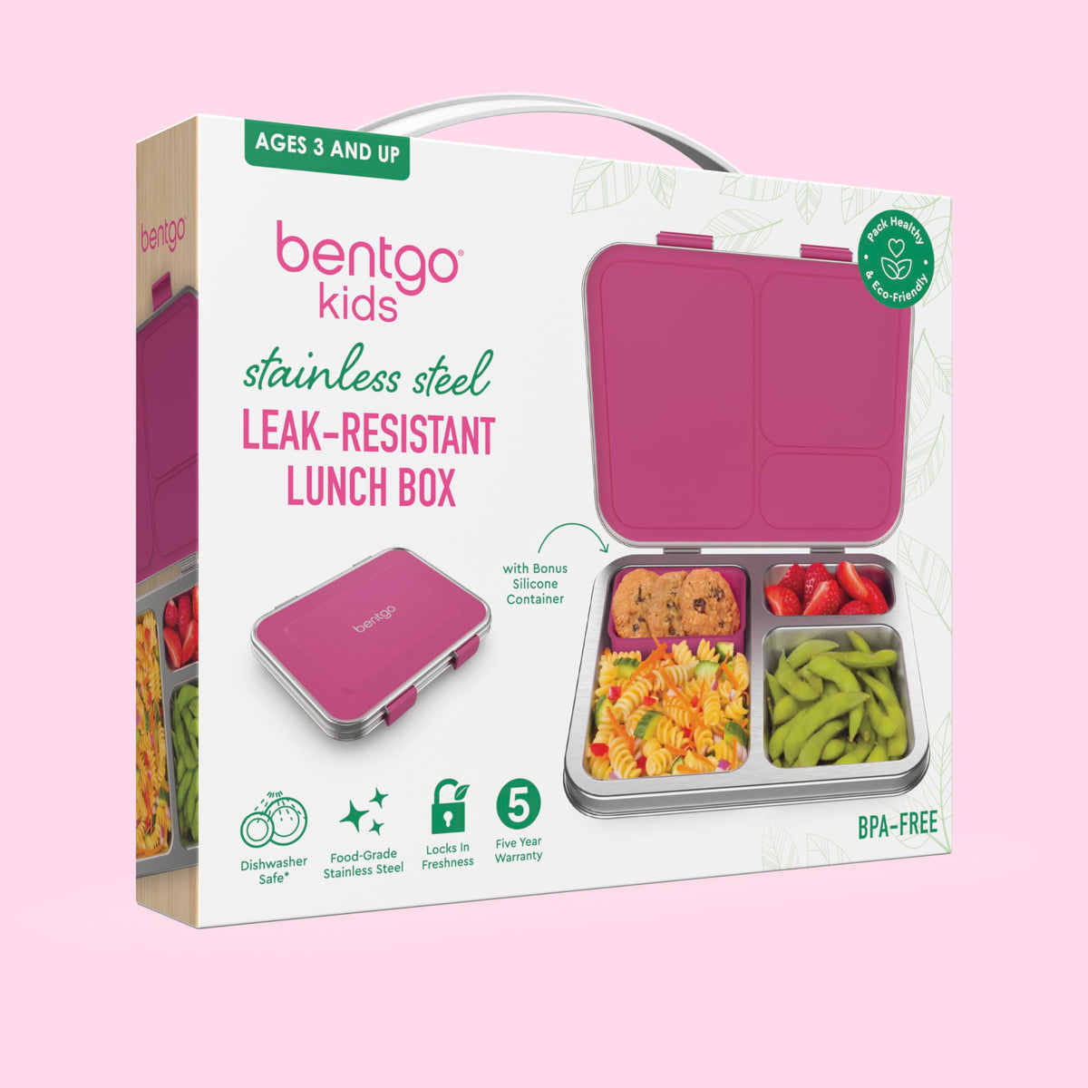 Bentgo Kids eco-friendly reusable lunch solution reduces waste.
