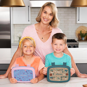 Bentgo Kids 5-compartment layout keeps portions organized for school lunches.