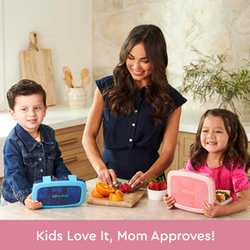 Bentgo Kids glitter edition fits backpacks for on-the-go meals with a fun sparkle.