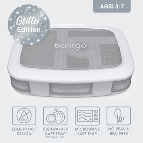 Bentgo Kids Glitter Edition durable edge protects during drops and play