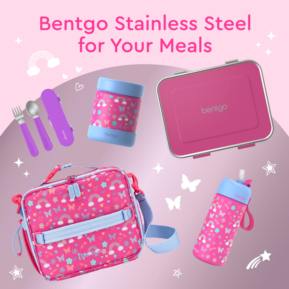 Bentgo Kids kid-friendly fuchsia color for school days.