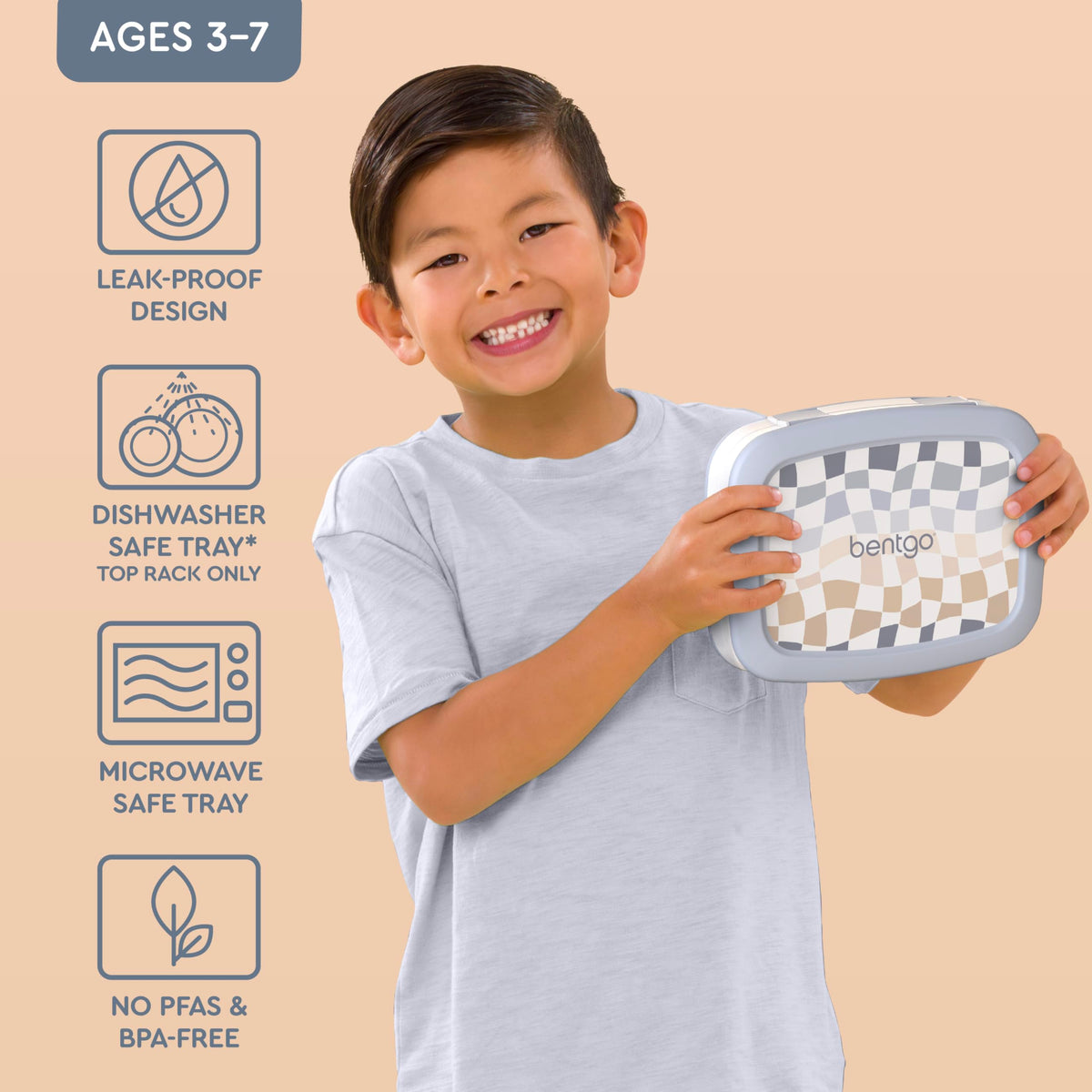 Bentgo Kids leak-proof-lid-and-latches prevents spills during transport.