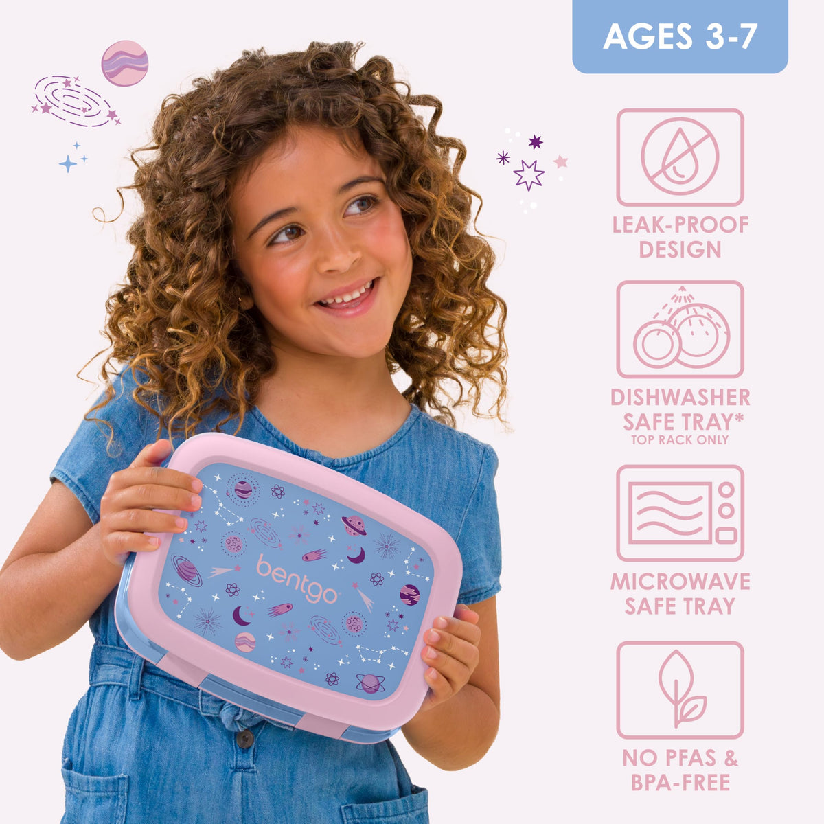 Bentgo Kids leak-proof lunchbox close-up demonstrates mess-free lids in action.