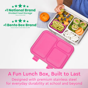 Bentgo Kids leak-resistant seal keeps meals fresh on the go.