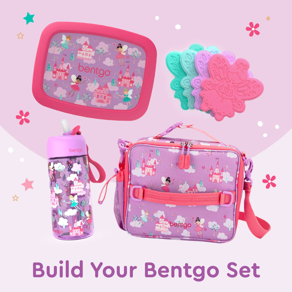 Bentgo kids lunch bag buckle and D ring allow backpack attachment.