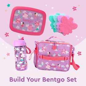 Bentgo kids lunch bag buckle and D ring allow backpack attachment.