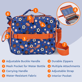Bentgo Kids Lunch Bag offers handle and strap options for versatile carrying