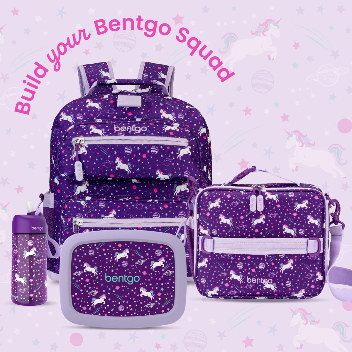 Bentgo Kids Unicorn Easy-Clean-Fabric makes after-school cleanup quick and simple.