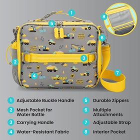 Bentgo Kids Lunch Bag exterior pocket for small items within easy reach