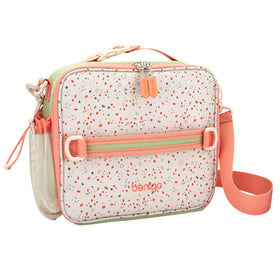 Bentgo Kids lunch bag Geo Speckle front view, durable exterior and style