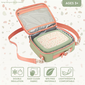 Bentgo Kids lunch bag Geo Speckle adjustable straps for comfort