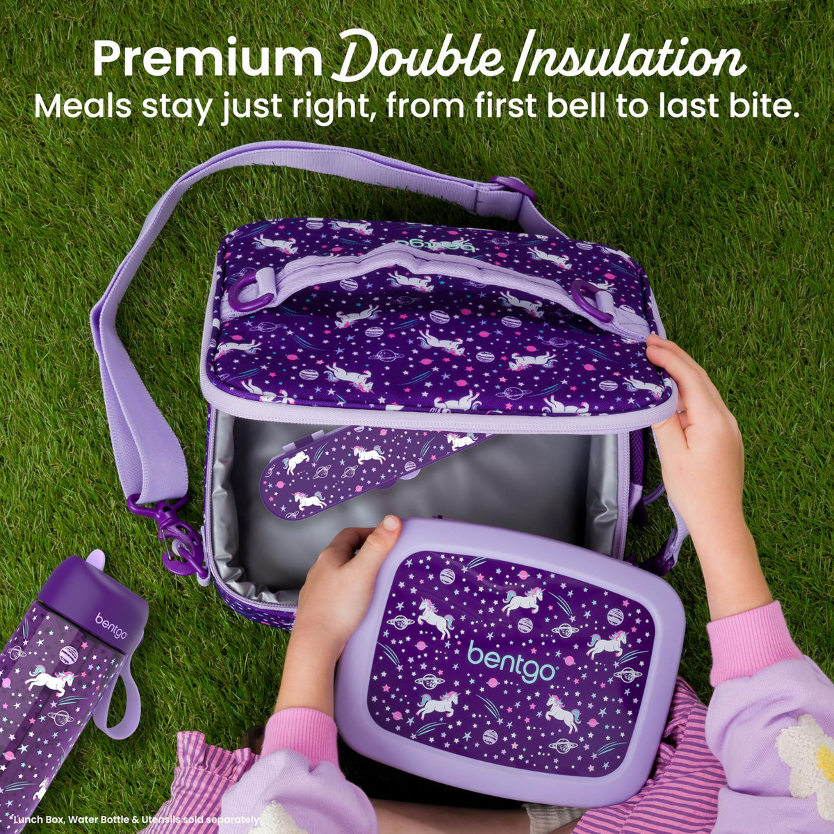 Bentgo Kids Unicorn Handle-Strap offers versatile carrying for comfortable transport.