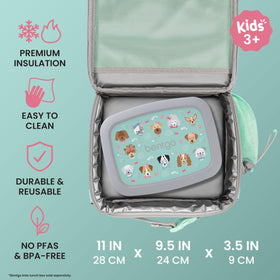 Bentgo Kids lunch bag insulated compartment keeps meals fresh during school days.