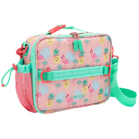 Bentgo Kids Lunch Bag tropical double-insulation keeps meals fresh on the go.
