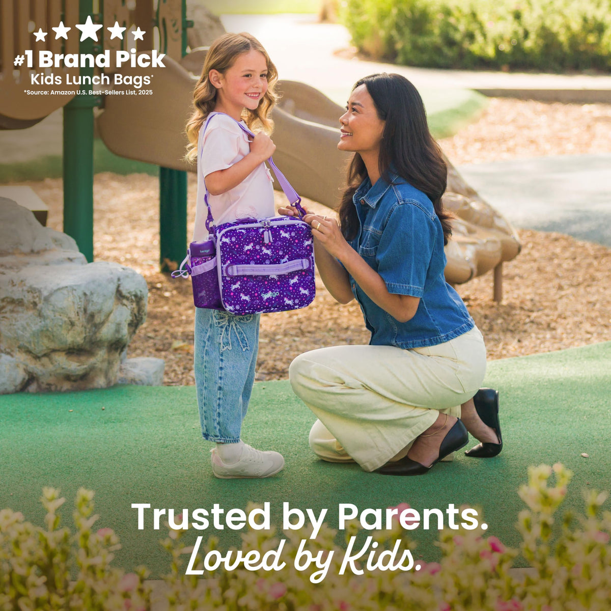 Bentgo Kids Unicorn Inside-Compartment keeps meals organized with dedicated space for snacks.