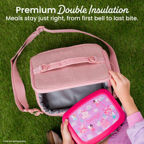 Bentgo Kids lunch bag water resistant fabric protects contents.