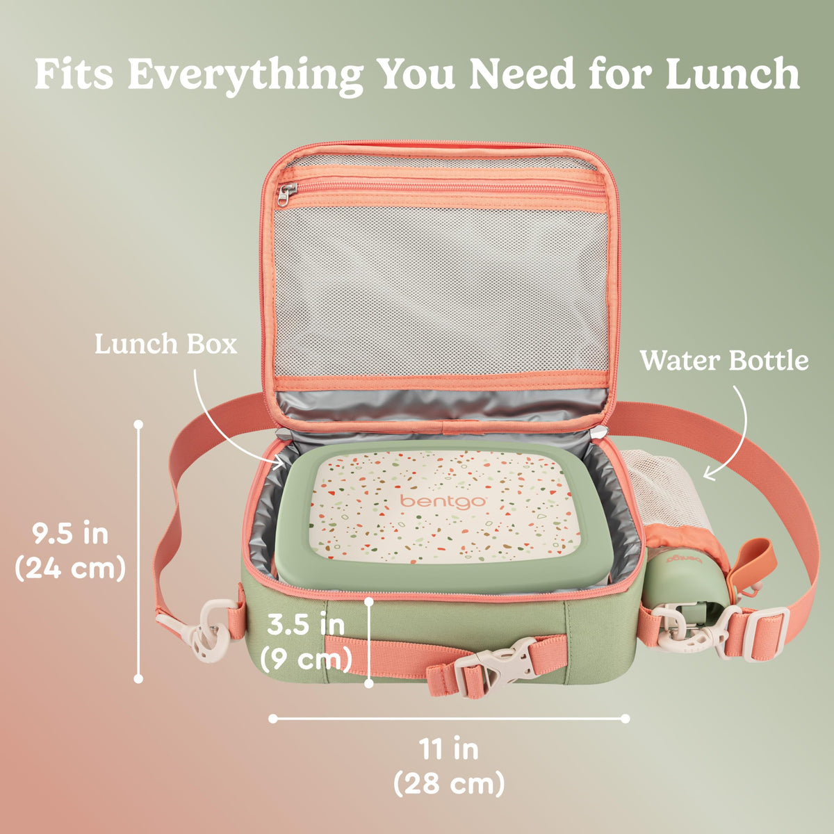 Bentgo Kids lunch bag Geo Speckle water-resistant fabric protects contents