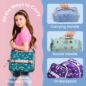 Bentgo Kids Lunch Bag zipper detail emphasizes durability for little hands.