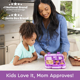 Bentgo Kids leak-proof lid reduces mess at school and during activities.