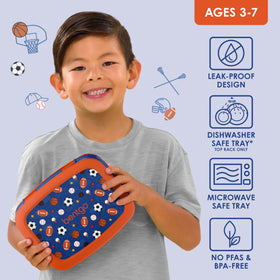 Bentgo Kids microwave and dishwasher-safe tray makes cleanup quick.