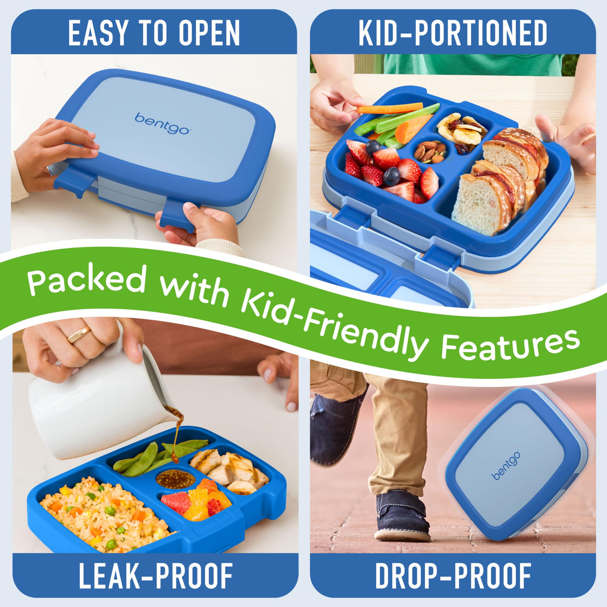 Removable microwave-safe tray for reheating kids' meals quickly at school