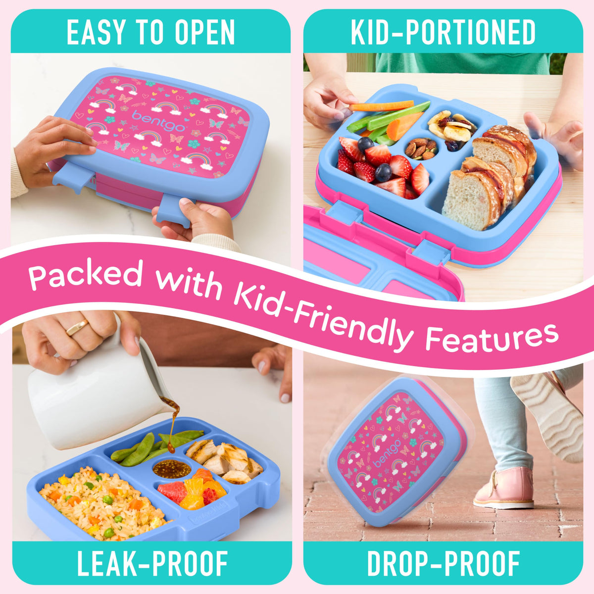 Bentgo Kids microwave-safe tray ready for reheating at school or home