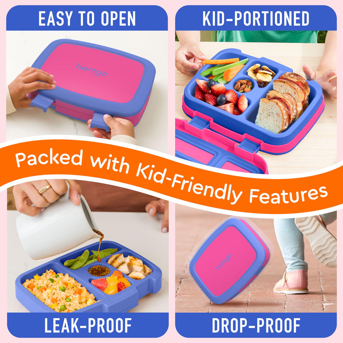 Bentgo Kids microwave-safe tray for quick reheating.