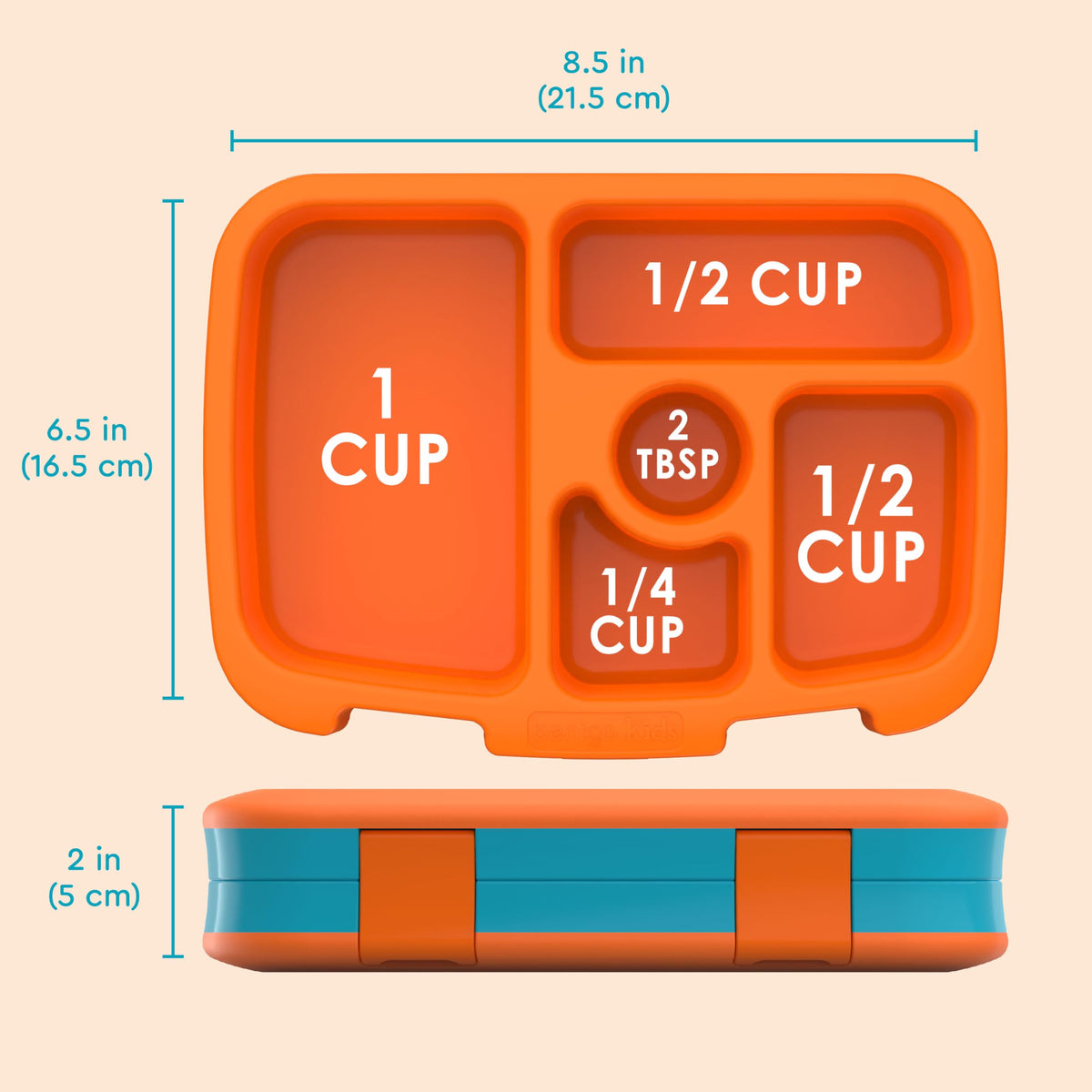 Bentgo Kids Prints 3-7 age-friendly portion design supports growing appetites.