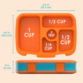 Bentgo Kids Prints 3-7 age-friendly portion design supports growing appetites.