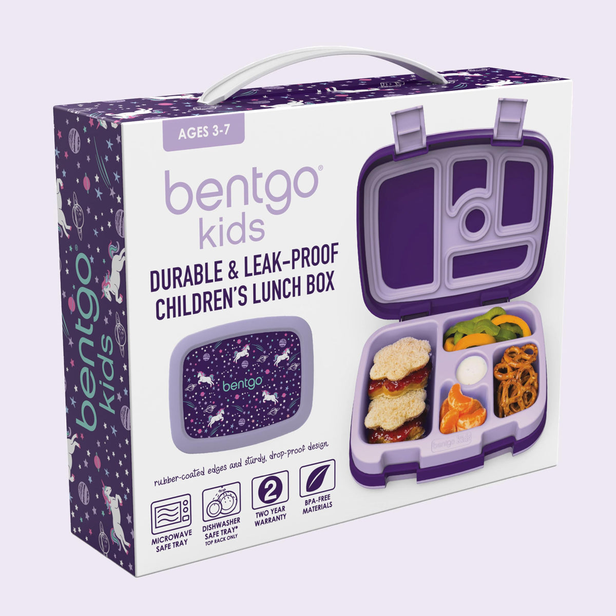 Bentgo Kids backpack-friendly lunch box fits easily in bags.