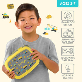 Bentgo Kids Prints compartments open illustrating separate spaces for foods