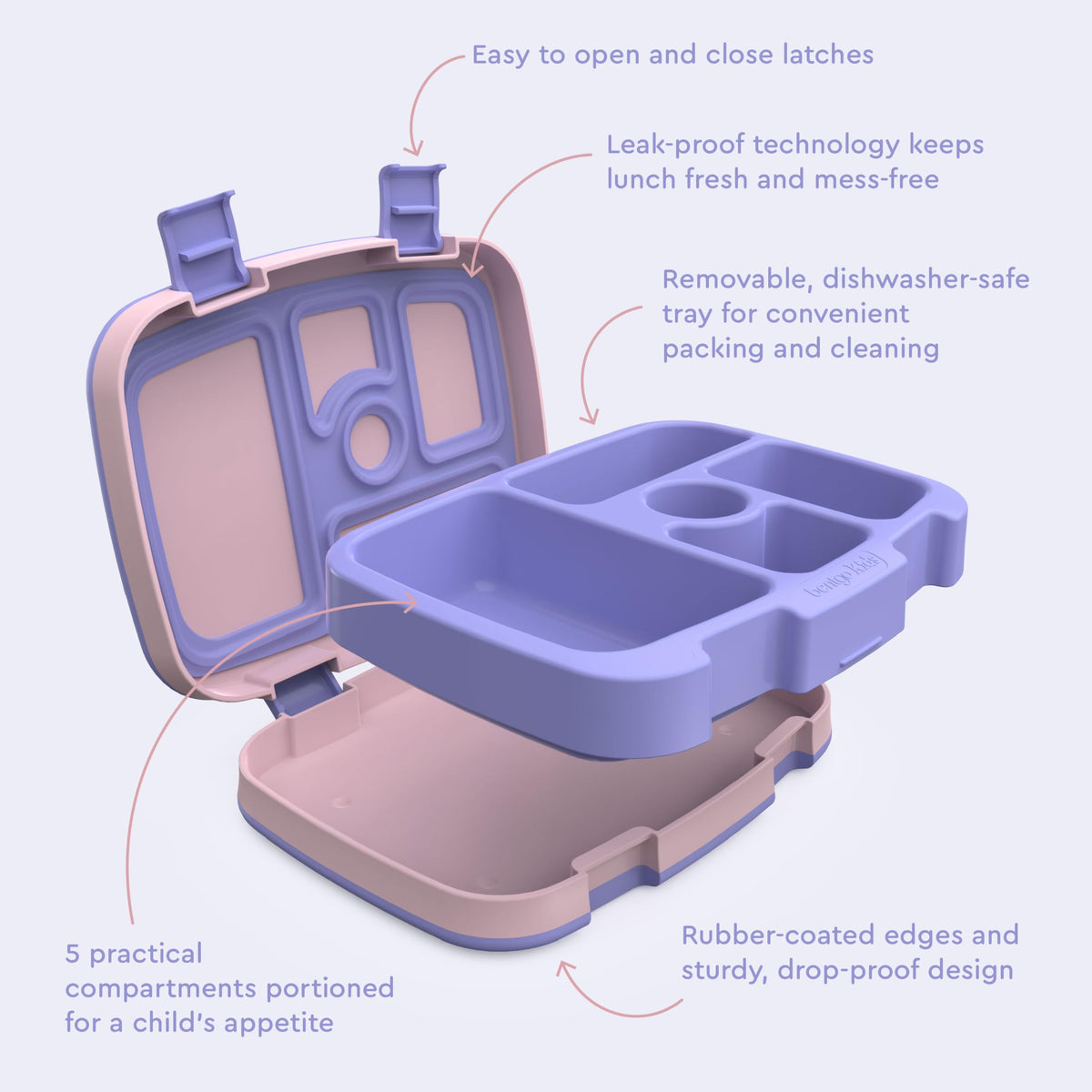 Bentgo Kids Prints dishwasher-safe components simplify cleaning after school meals