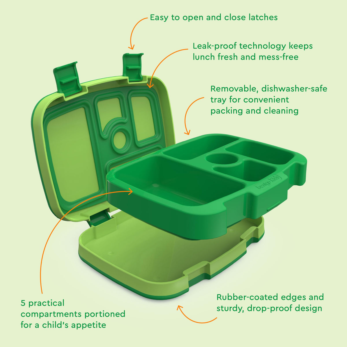 Bentgo Kids Prints dishwasher-safe shell for easy cleaning.