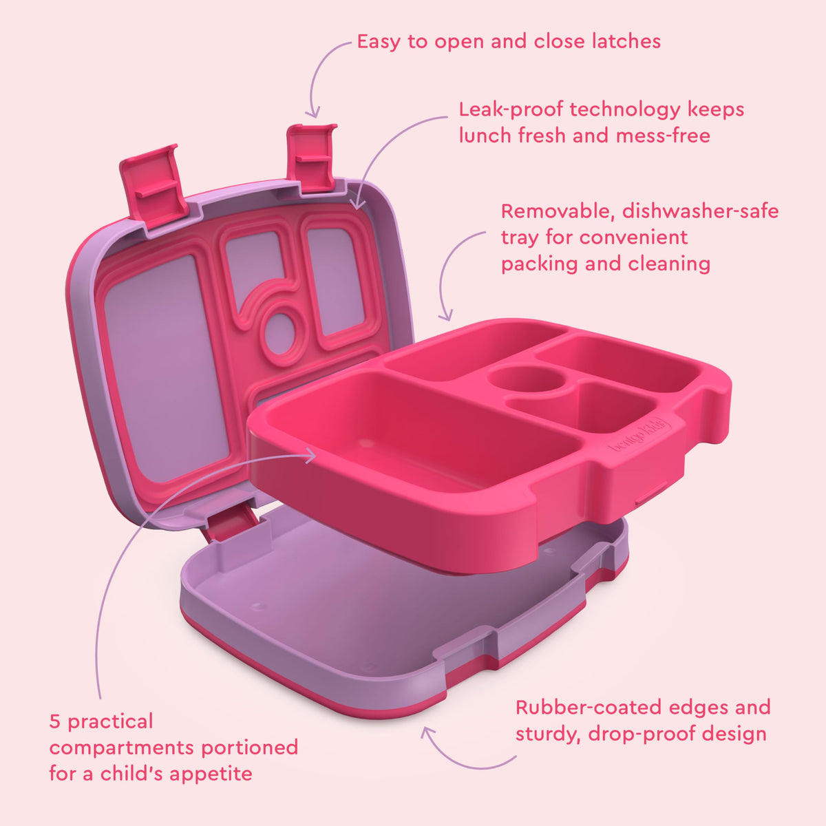 Bentgo Kids Prints dishwasher-safe for easy cleanup after meals.