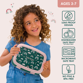 Bentgo Kids Prints drop-proof shell protects the lunch box during active days