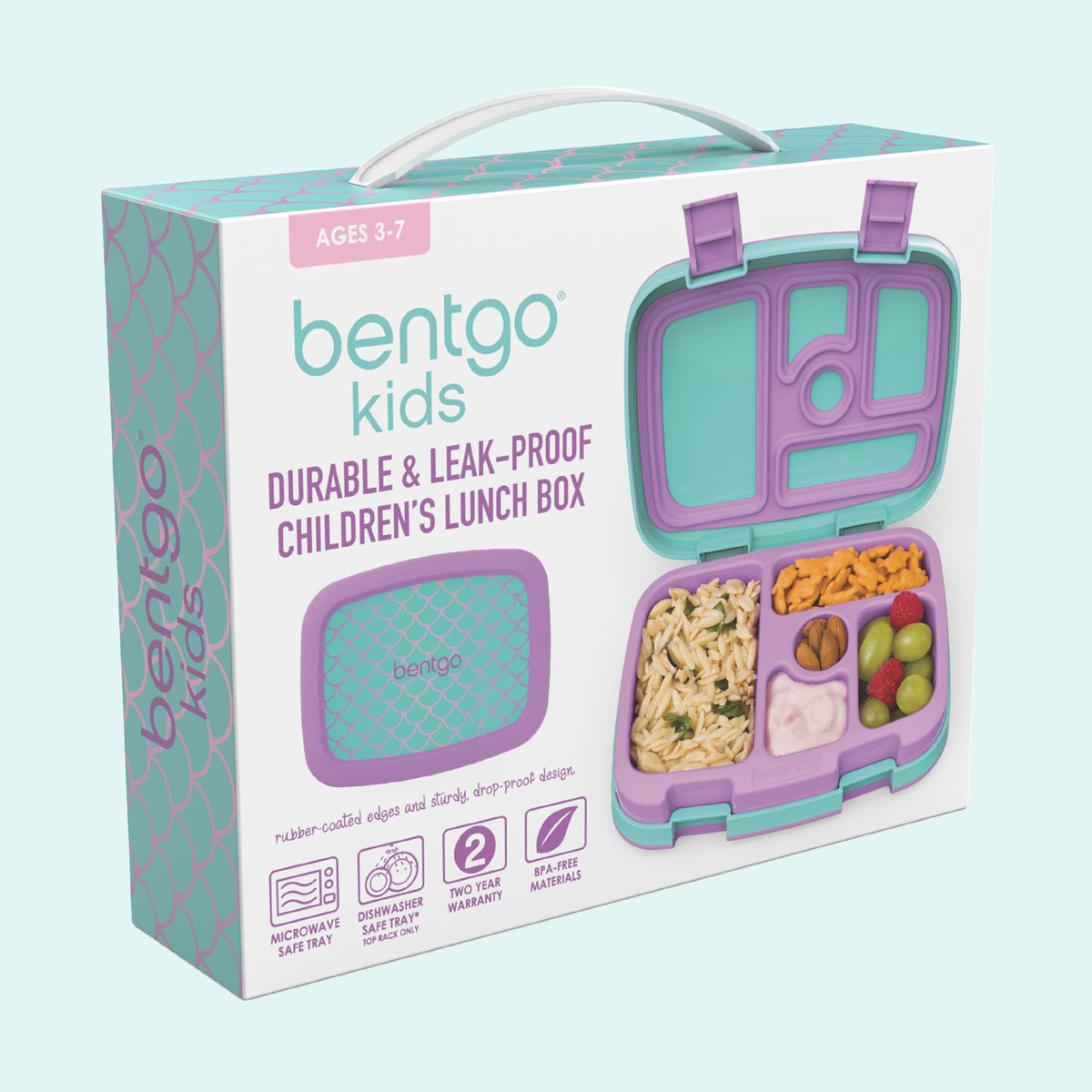 Bentgo Kids Prints easy-to-use latches speed up packing on busy mornings.