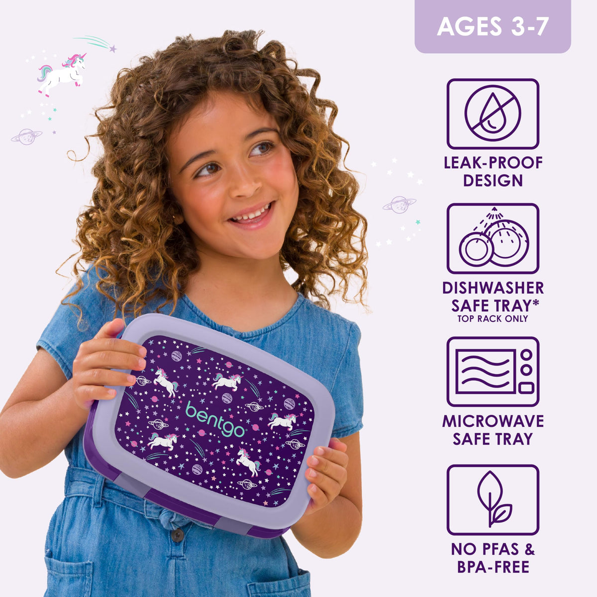 Bentgo Kids five-compartment layout simplifies portion control for ages 3–7.