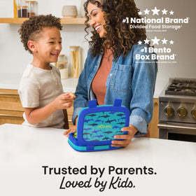 Bentgo Kids Prints five-compartment design supports balanced portions for ages 3–7