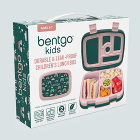 Bentgo Kids Prints green rainbow pattern adds fun to lunch time