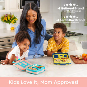 Bentgo Kids Prints Llamas 5-compartment design supplies organized portions for little appetites.