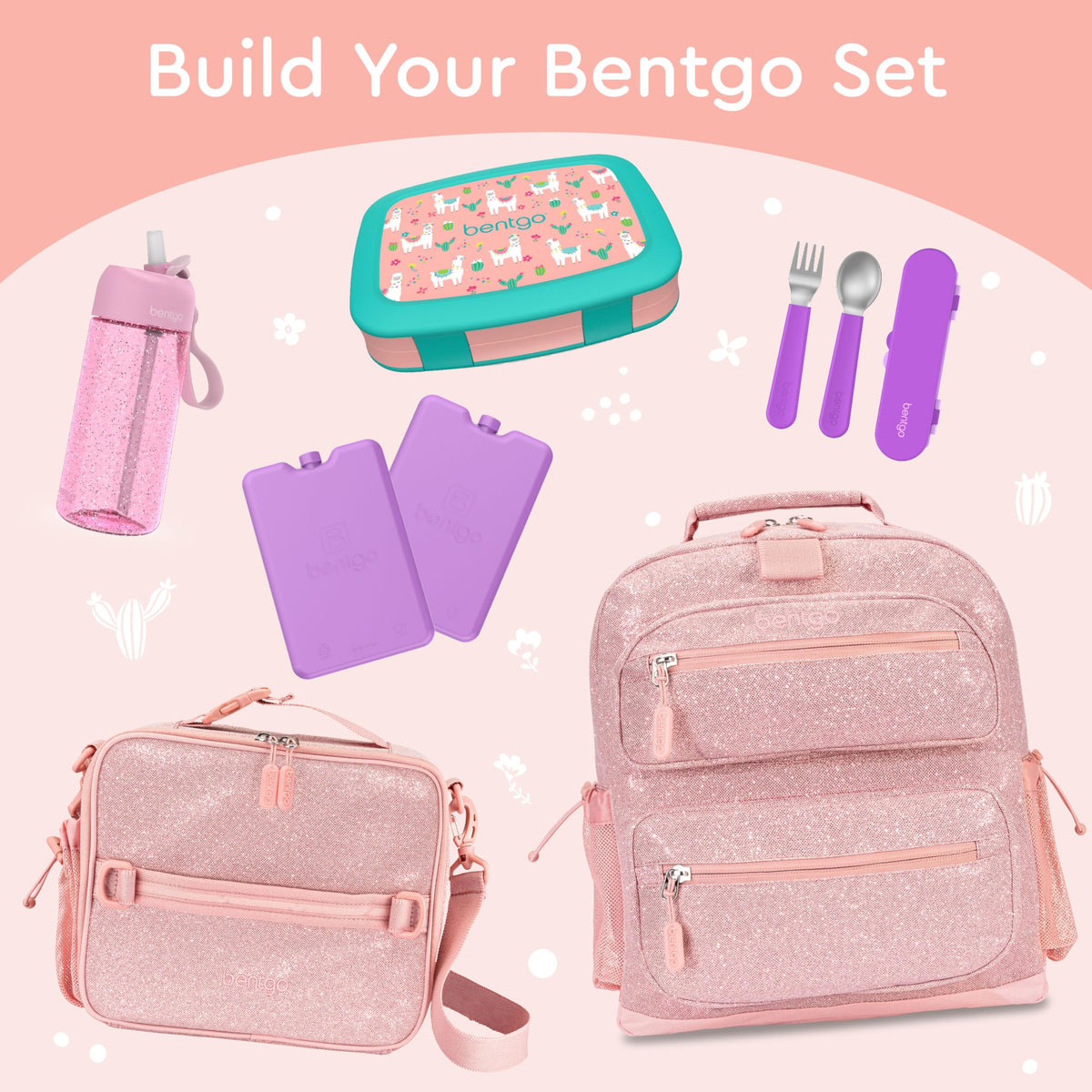 Bentgo Kids Prints Llamas PFAS-free and BPA-free for safe everyday use.
