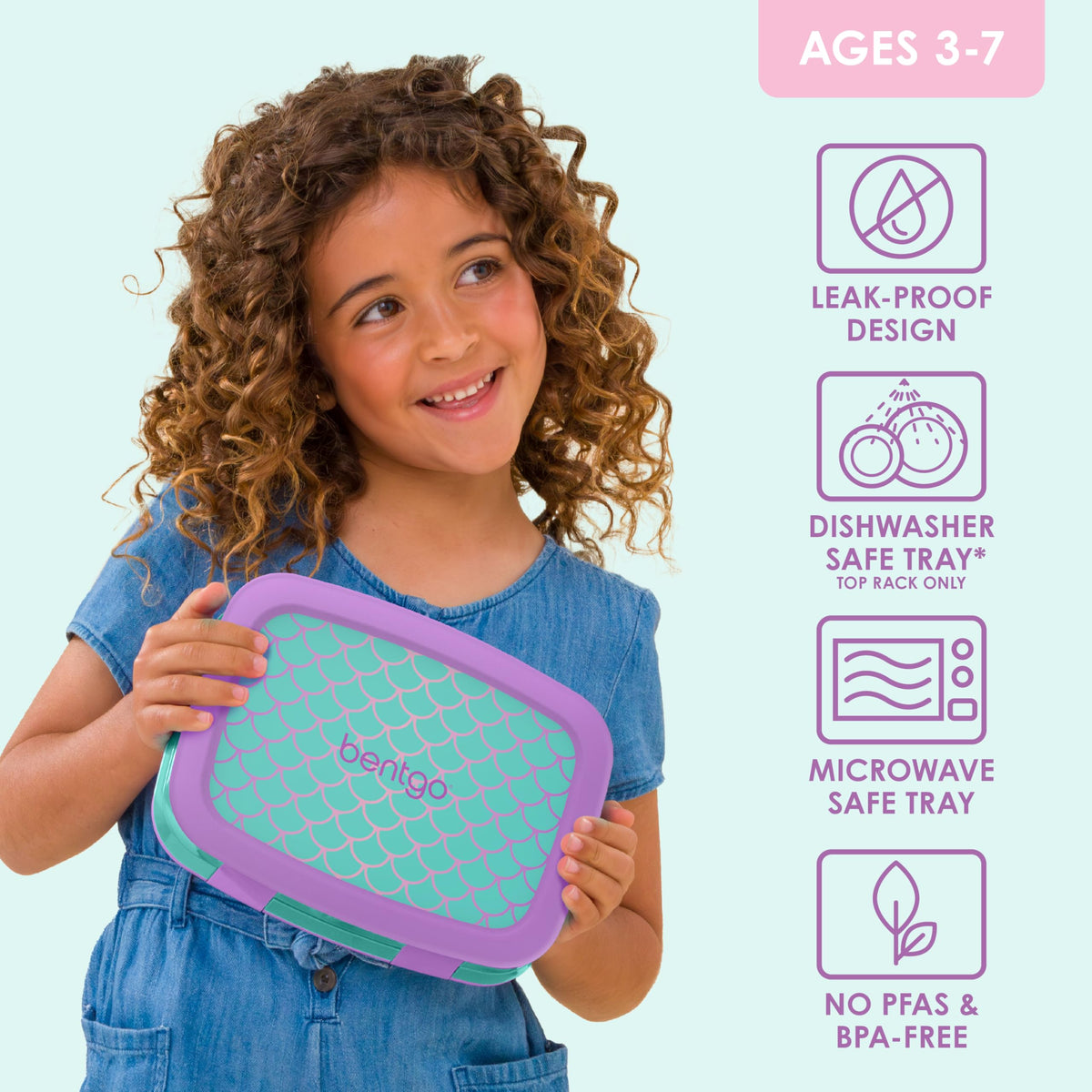 Bentgo Kids Prints microwave-safe tray lets you reheat small portions safely.