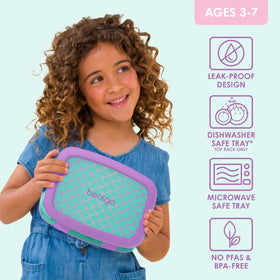 Bentgo Kids Prints microwave-safe tray lets you reheat small portions safely.